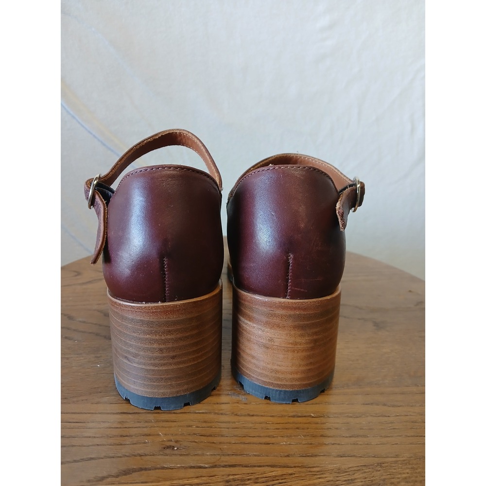 Patina Mary jane block heel size 9.5 red leather - Picture 2 of 8